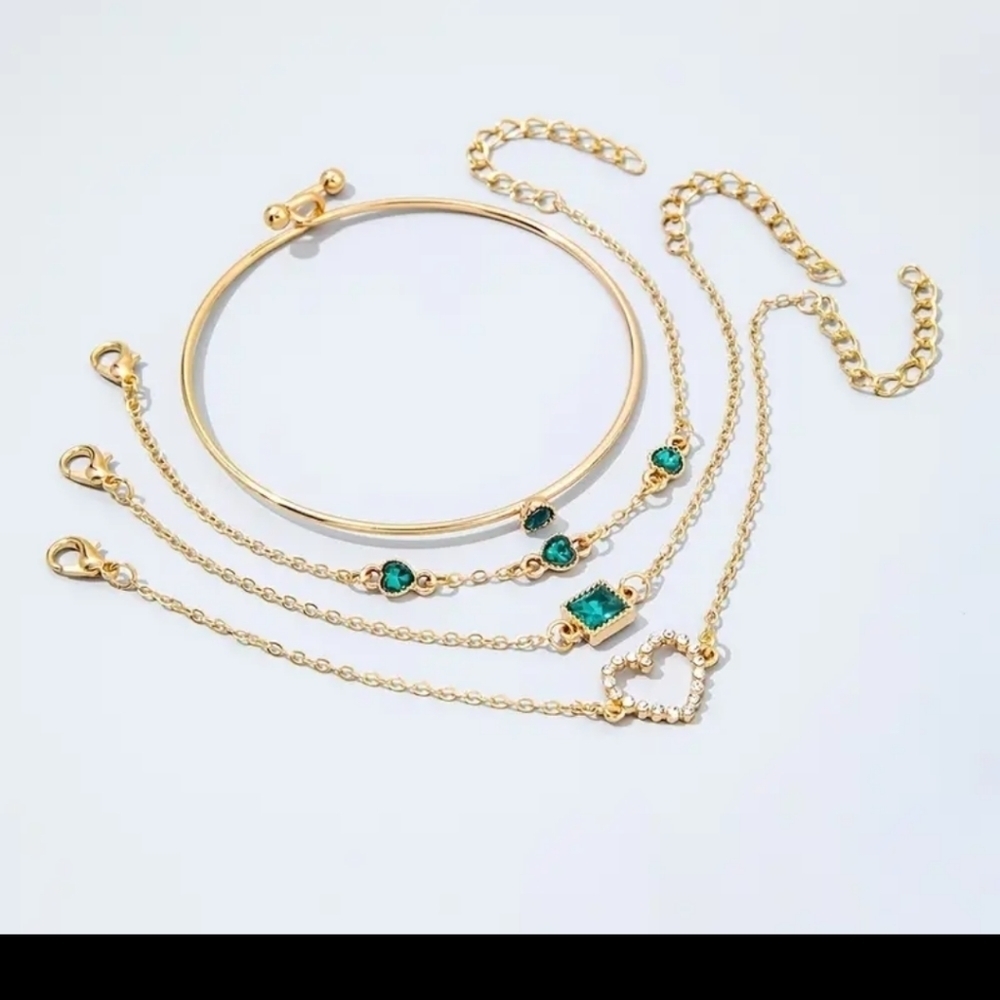 Bracelets set gold plated 4